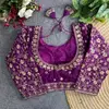 Heavy Pure Vichitra Silk Jari Embroidery & Sequence Work Blouses Suppliers In India